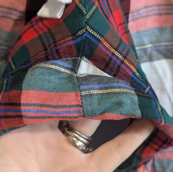 Victoria's Secret Pajama Pants Lounge Christmas Plaid Modal Elastic Pocket XL - Picture 7 of 9